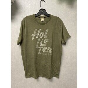 Hollister Green Graphics T Shirt Mens Size Large